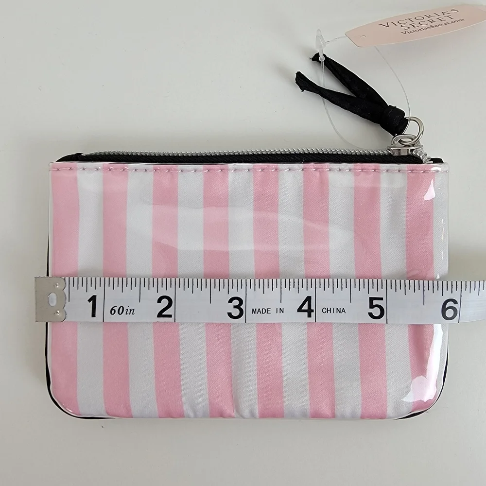 Victoria’s Secret Pink/White Zippered Coin Wallet Pouch Bag - Picture 3 of 4